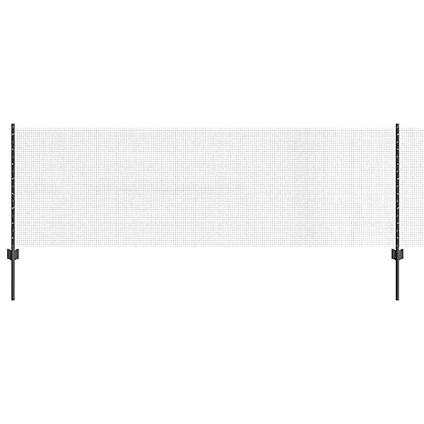 vidaXL Zaun mit Pfosten Grau 0,8 x 50 m Stahl und PVC 3336628 günstig online kaufen