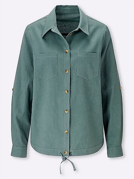 Sieh an! Klassische Bluse Cord-Bluse Langarm günstig online kaufen