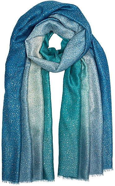 Caspar Modeschal SC519 Damen Schal mit Farbverlauf Print und goldenen Akzen günstig online kaufen