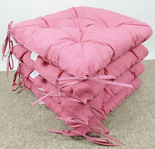 Rattani Stuhlkissen 4x Stuhlkissen / Sitzkissen Klara Color rosa antico (al günstig online kaufen