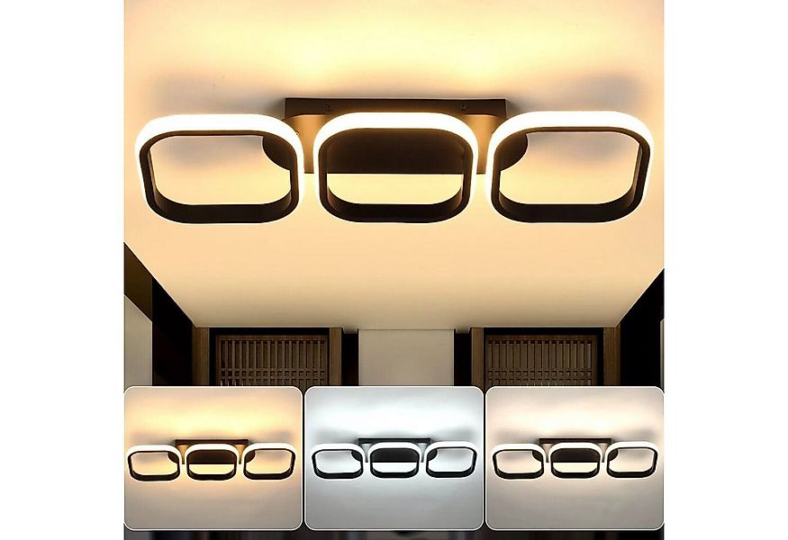 wohnTRAUM24 Deckenleuchte LED Deckenleuchten Dimmbar deckenlampen 3-Farbige günstig online kaufen