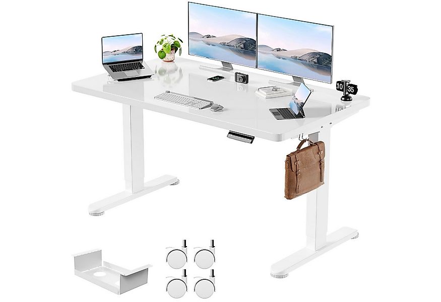 Furnicopia Schreibtisch Höhenverstellbar mit einer 25 mm dicken einteiligen günstig online kaufen