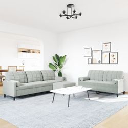 vidaXL Sofa 3-tlg. Sofagarnitur mit Kissen günstig online kaufen