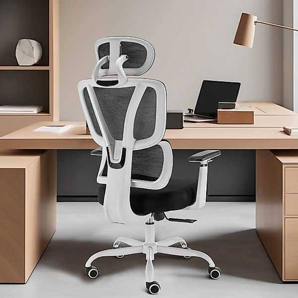 BRTHORY Bürostuhl Ergonomischer Verstellbare Lendenwirbelstütze/Kopfstütz/W günstig online kaufen