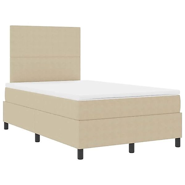 vidaXL Boxspringbett Hellgrau und Weiß 120 x 190 cm Cordstoff 3337550 günstig online kaufen