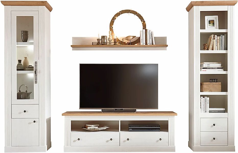 Home affaire Wohnwand "Westminster TOPSELLER" Set, Vitrine, Lowboard, Stand günstig online kaufen