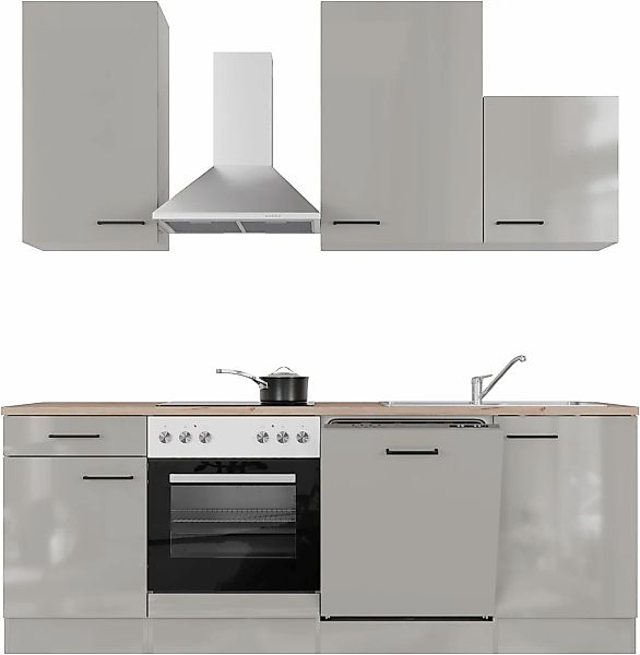 Flex-Well Küchenzeile "Lund" wahlweise mit E-Geräten, Breite 220 cm, glänze günstig online kaufen