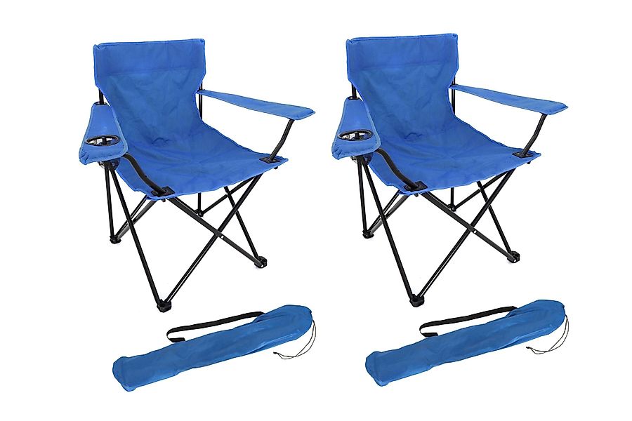 ELLUG Campingstuhl 2er Set Campingsessel blau, günstig online kaufen