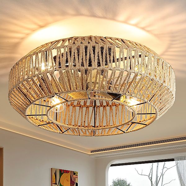 Sofucor Deckenventilator Farmhouse Deckenventilator mit Käfig, günstig online kaufen