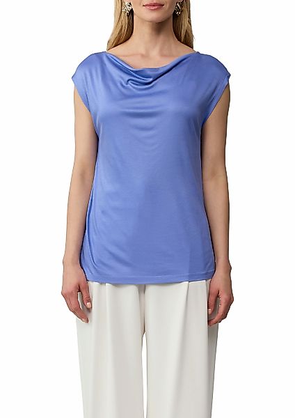 s.Oliver BLACK LABEL T-Shirt, mit Wasserfall-Ausschnitt günstig online kaufen