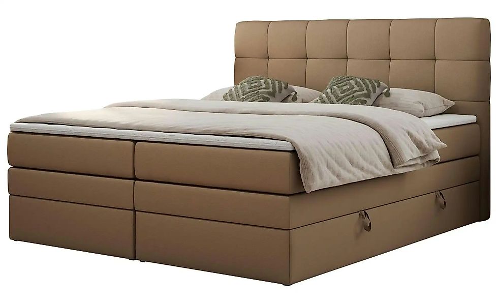 Boxspringbett mit Bettkasten Luka King ¦ braun ¦ Maße (cm): B: 200 H: 110 B günstig online kaufen