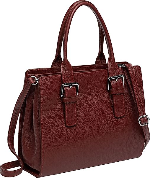 Caspar Henkeltasche Damen Leder Handtasche Kelly günstig online kaufen