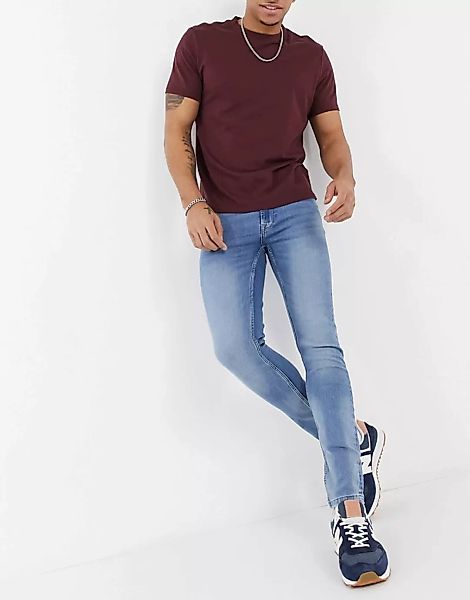 Only & Sons – Enge Jeans in Hellblau günstig online kaufen