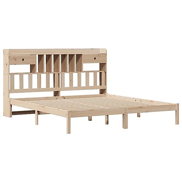 vidaXL Massivholzbett mit Regal ohne Matratze 180x200 cm Kiefernholz 332163 günstig online kaufen