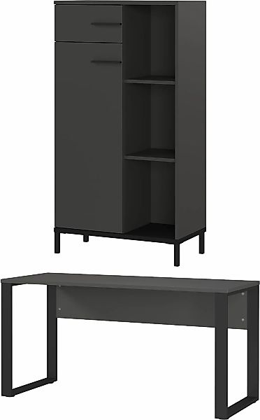 GERMANIA Büromöbel-Set "GW-Rovigo" 2 Stk. tlg. Schreibtisch mit Knieblende, günstig online kaufen