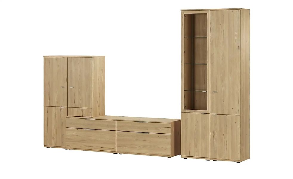 Wohnkombination  Sellin ¦ holzfarben ¦ Maße (cm): B: 315 H: 215 T: 45.0 Kom günstig online kaufen