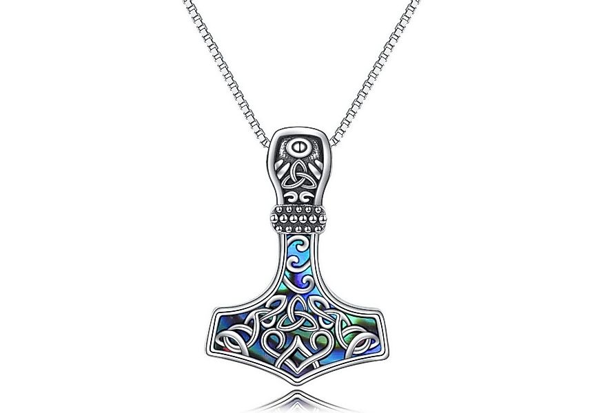 LuxusKollektion Kette mit Anhänger Thor Hammer Halskette Sterling Silber No günstig online kaufen