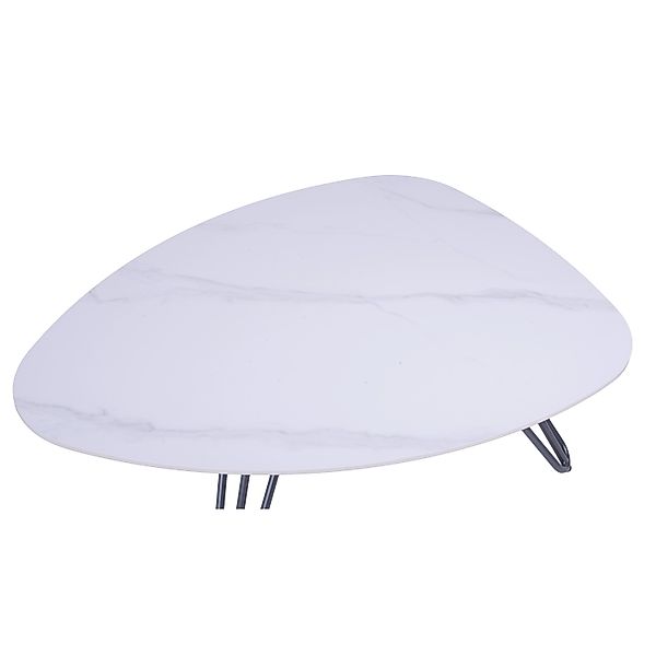 Garden Pleasure Gartentisch Silena Oval Weiß-Grau 88 cm x 110 cm günstig online kaufen