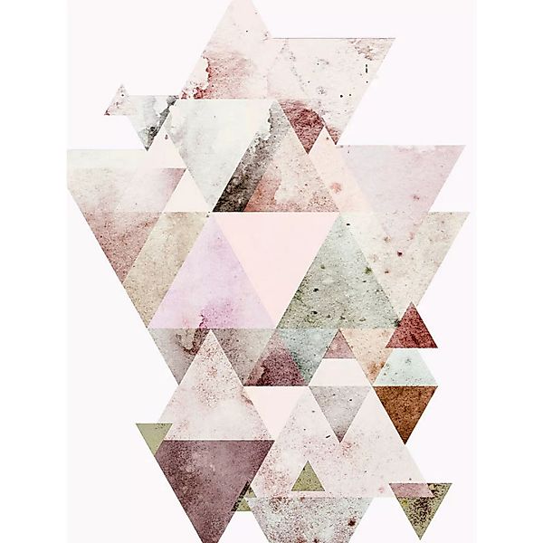 Komar Wandbild Triangles Red Abstrakt B/L: ca. 30x40 cm günstig online kaufen