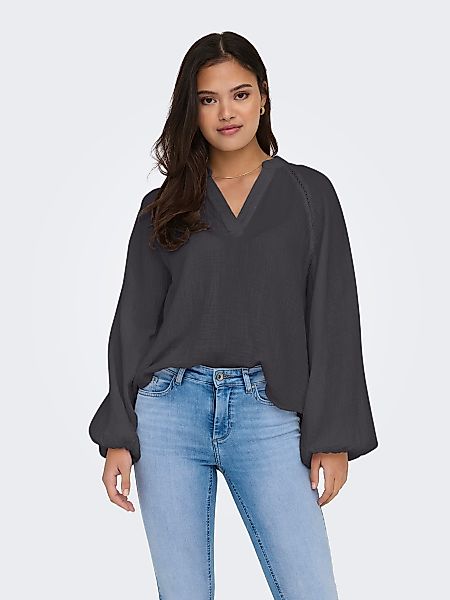ONLY Blusenshirt Legere mit Ballonärmeln V-Neck günstig online kaufen
