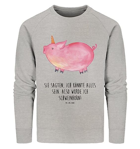 Mr. & Mrs. Panda Longpullover Einhorn Schwein Größe S - Heather Grey - Gesc günstig online kaufen