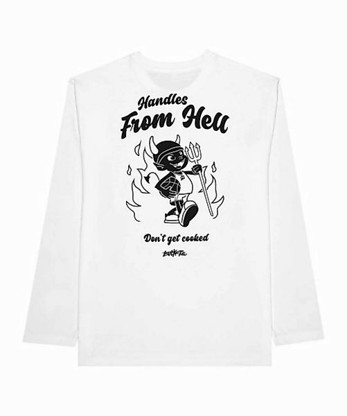 Bucketz Sweatshirt Bucketz Handles From Hell Sweatshirt Weiß Baumwolle günstig online kaufen