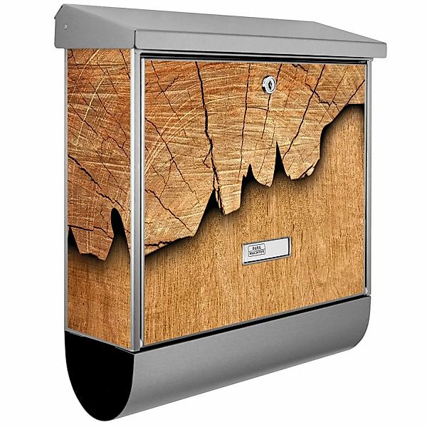 Banjado Briefkasten Edelstahl 38x39x12cm Mit Zeitungsfach Inkl. Montagemate günstig online kaufen