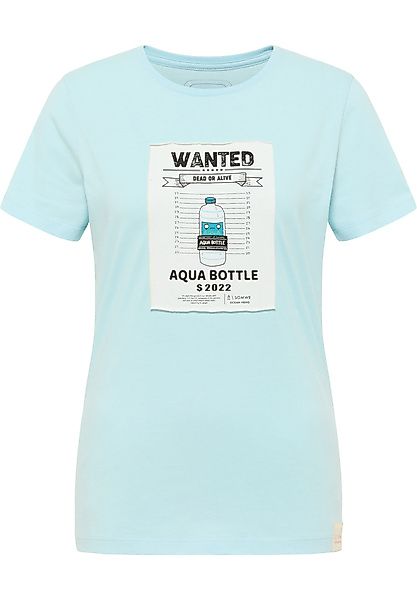 Kurzarm T-shirt "T-shirt With Square Slim Straw Print" günstig online kaufen