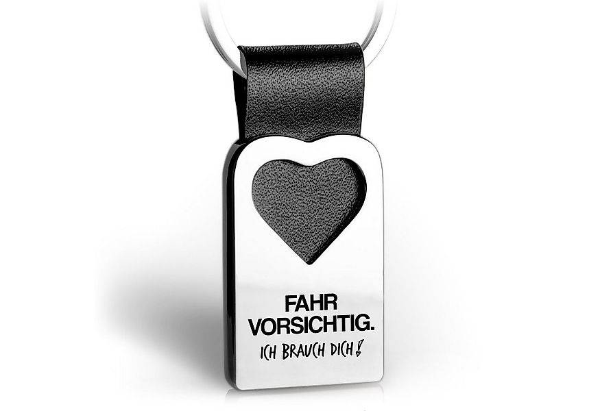 FABACH Schlüsselanhänger Leder Schlüsselanhänger mit Gravur - Fahr vorsicht günstig online kaufen