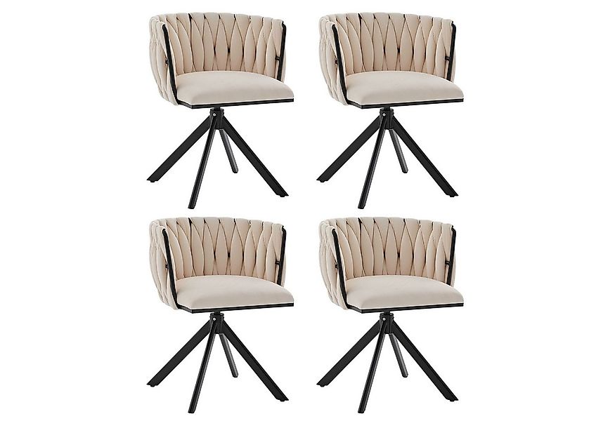 LVHOM Armlehnstuhl Set, 180° drehbar mit runden Rückenlehne, Wohnzimmerstuh günstig online kaufen