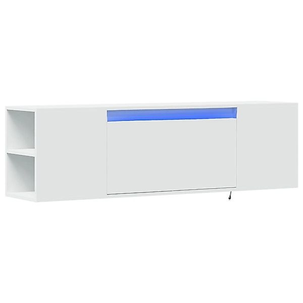 vidaXL TV-Wandschrank mit LED-Beleuchtung Weiß 135x31x39,5 cm 852383 günstig online kaufen