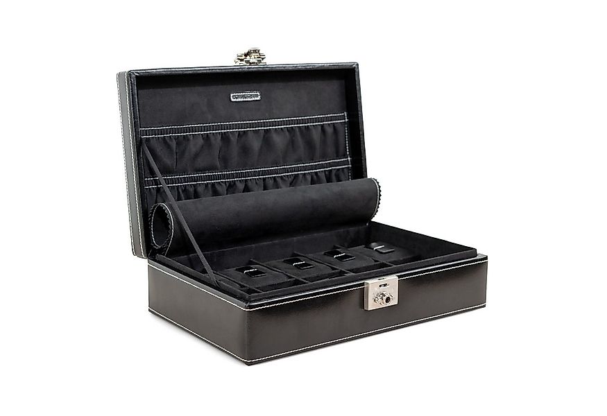 Friedrich23 Uhrenbox aus Leder London für 10 Uhren, Rückseitige Öffnung mit günstig online kaufen