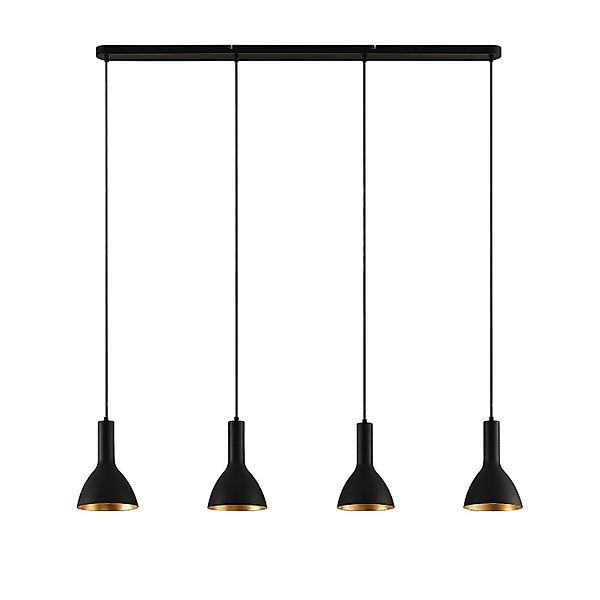 Arcchio Pendelleuchte Cosmina 9626179 Modern in Schwarz aus Metall 4-flammi günstig online kaufen