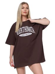 Worldclassca T-Shirt Worldclassca Oversized Print OVERTHINKER günstig online kaufen