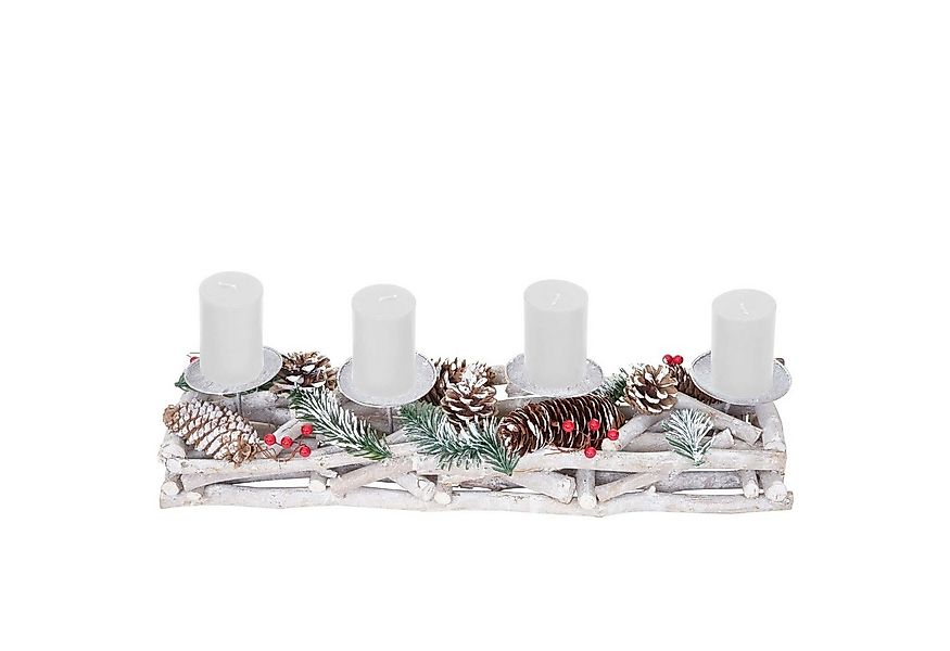 MCW Adventskranz T867, Mit 4 Kerzenhaltern, Aufwendig geschmückt günstig online kaufen