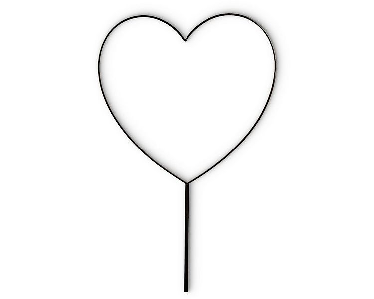 matches21 HOME & HOBBY Dekofigur Großes Metall-Herz mit Stiel 50 cm schwarz günstig online kaufen