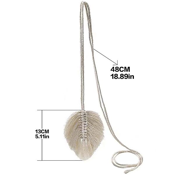 BTTO Raffhalter Vorhang-Raffhalter,Blätter Boho Raffhalter,Raffhalter Seil, günstig online kaufen