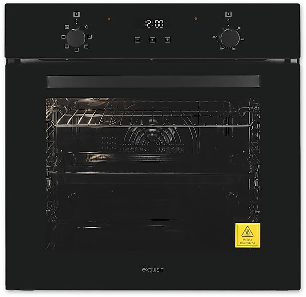 exquisit Einbaubackofen "EBE278-U-020 schwarz" mit Teleskopauszug nachrüstb günstig online kaufen