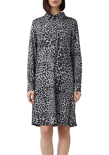 comma Hemdblusenkleid Sommerkleid mit All-Over Leo günstig online kaufen