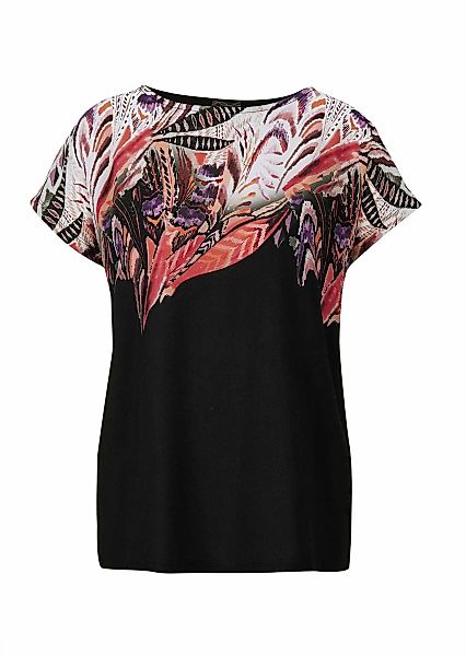 GOLDNER Kurzarmshirt "Elegantes Oberteil mit Ethno-Muster" Dekorativer Druc günstig online kaufen