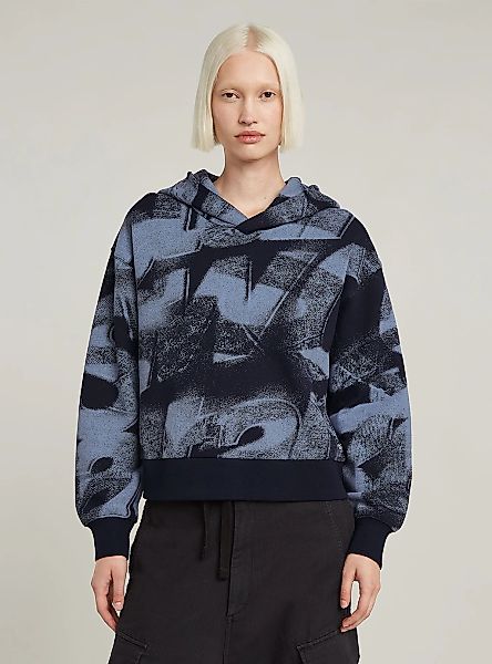 G-STAR Longpullover "Sprayed Letters Loose Hooded Sweatshirt" günstig online kaufen