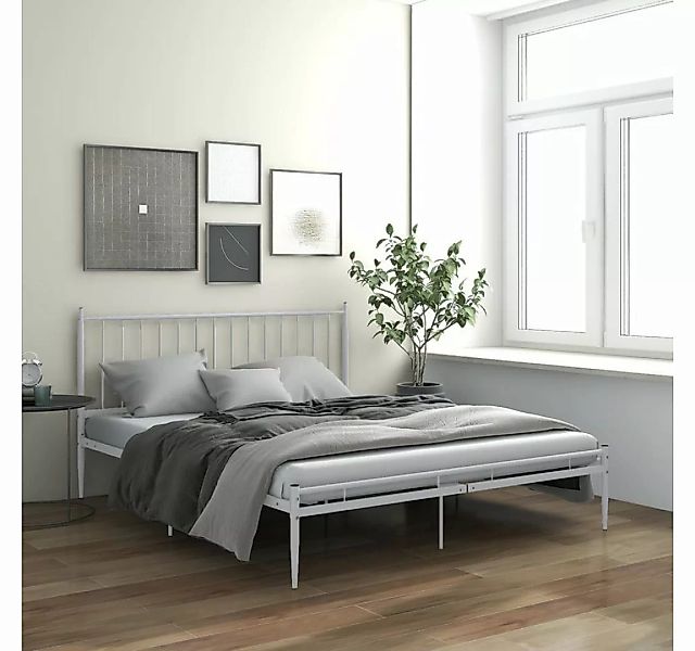 furnicato Bett Weiß Metall 180x200 cm günstig online kaufen