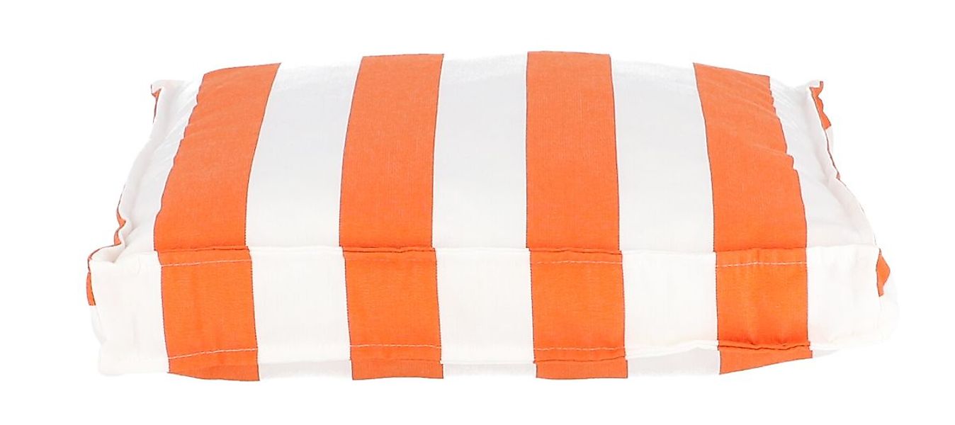 Outdoor BOXKISSEN Basic Streifen weiß/orange 40 x 40 günstig online kaufen