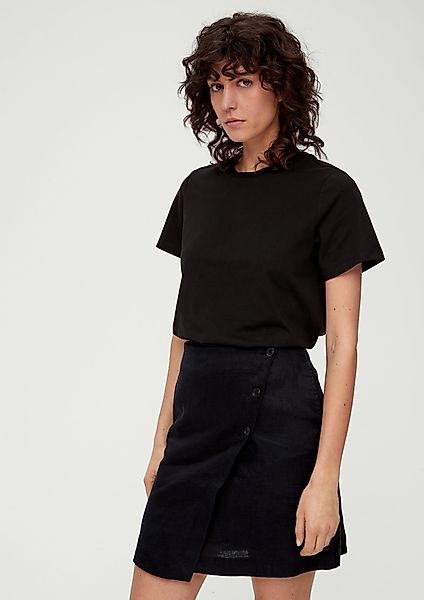 s.Oliver Minirock Leinenrock mit asymmetrischer Knopfleiste günstig online kaufen