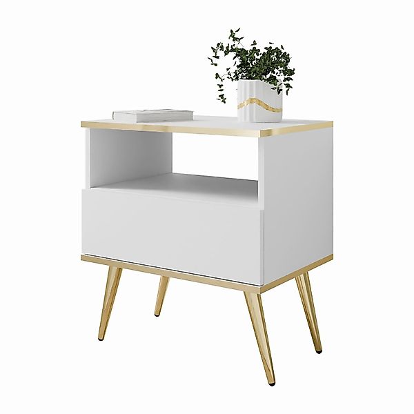 Lookway Nachttisch OXFORD auf goldenen Beinen günstig online kaufen