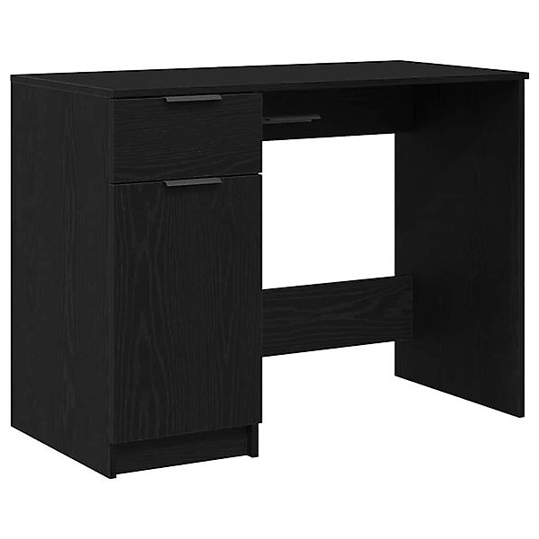 vidaXL Schreibtisch mit Speicher Schwarz Eichen-Optik 100 x 50 x 75 cm 8627 günstig online kaufen