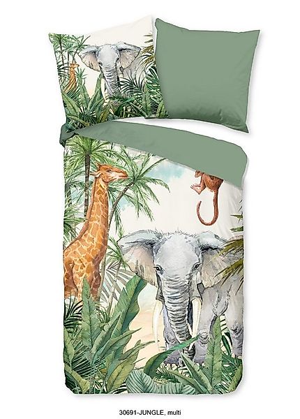good morning Kinderbettwäsche JUNGLE Bettwäsche-Set, Renforcé, 2 teilig, Ti günstig online kaufen