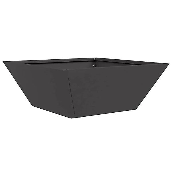 vidaXL Garten-Pflanzgefäß Schwarz 40 x 40 x 15 cm Kaltgewalzter Stahl 87381 günstig online kaufen