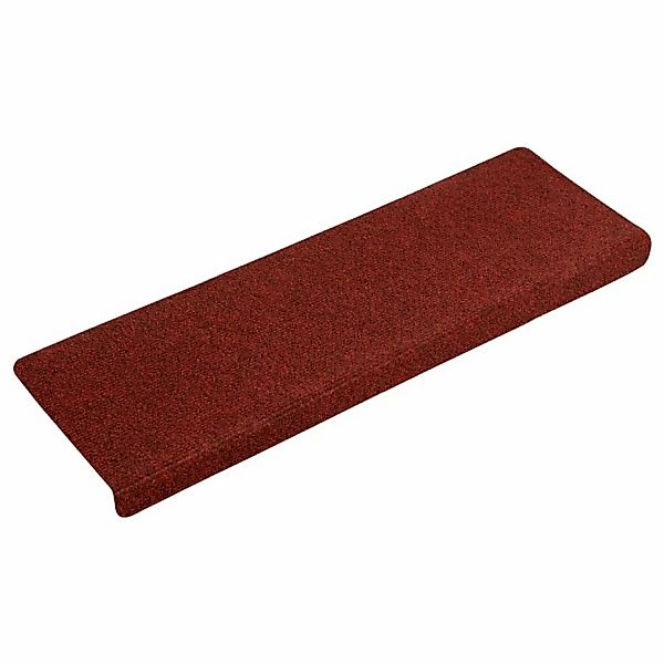 Treppenmatten 15 Stk. Nadelvlies 65x25 Cm Rot günstig online kaufen