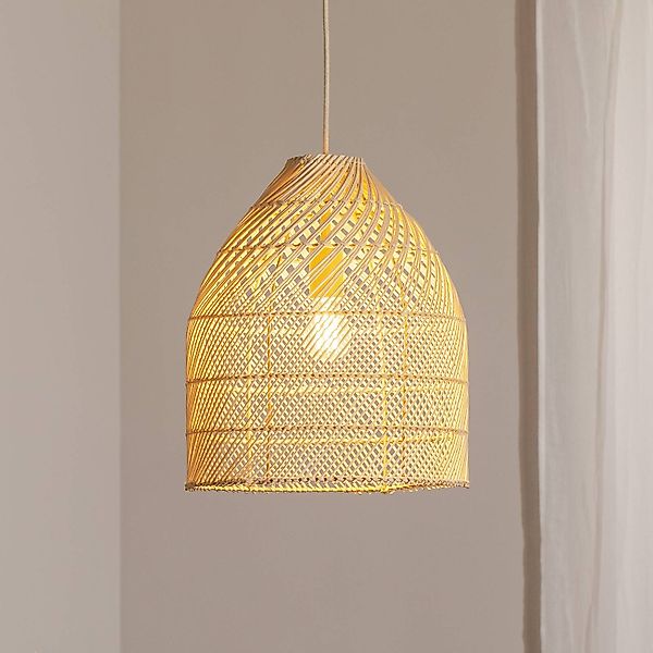 Hängeleuchte Luis, Ø 35 cm, Rattan, E27 günstig online kaufen